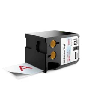 Dymo 1868750 Red on Clear Label Tape 54mm x 7.5m