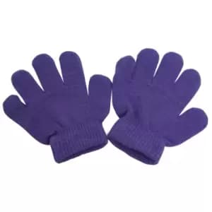 Childrens/Kids Winter Magic Gloves (One Size) (Purple)