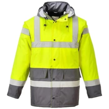 S466YGYL - sz L Hi-Vis Contrast Traffic Jacket - Yellow/Grey - Portwest