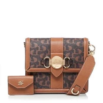 Dune Draycote' Small Monogram Shoulder Bag - brown