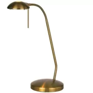 Touch Dimmer Table Lamp Light Antique Brass & Adjustable Neck Classic Reading