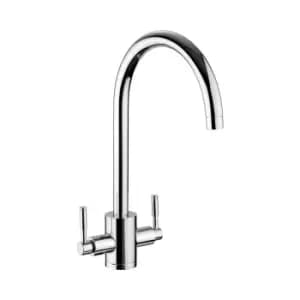 Rangemaster Aquatrend Chrome Dual Lever Mixer Kitchen Tap