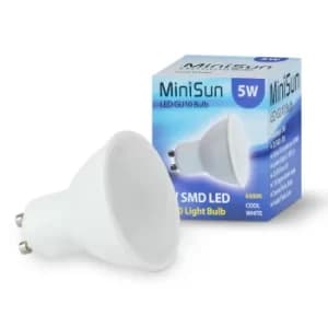 Pack of 4 5W GU10 Cool White LED Bulbs