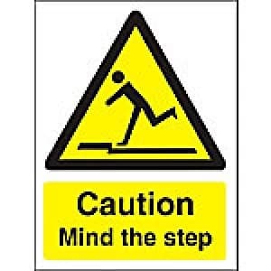Warning Sign Mind The Step Plastic 40 x 30 cm