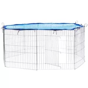 Tectake Rabbit Run with Safety Net - Blue
