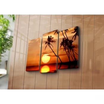 3NATPAT-48 Multicolor Decorative Canvas Painting (3 Pieces)