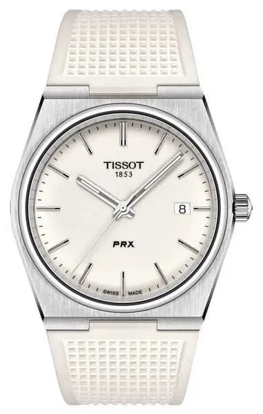 Tissot T1374101701100 PRX (40mm) White Luminous Dial / White Watch
