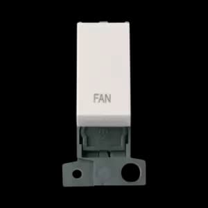 Click Scolmore MiniGrid 13A Double-Pole Ingot Fan Switch Polar White - MD018PW-FN