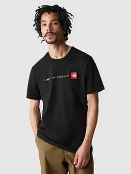 The North Face Short Sleeve Never Stop Exploring T-Shirt - Black, Size L, Men
