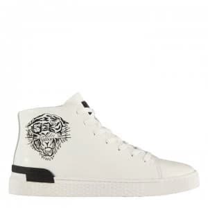 Ed Hardy Beast Hi Tops - White