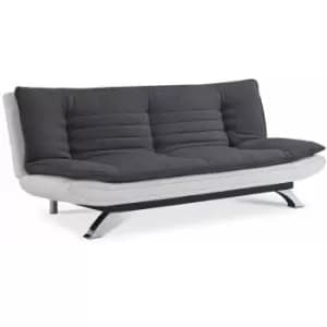 Michigan White Leather Base w/ Charcoal Sofa Bed