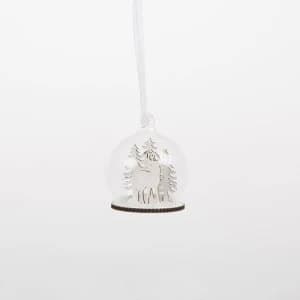 Sass & Belle Winter Forest Stag Dome Bauble