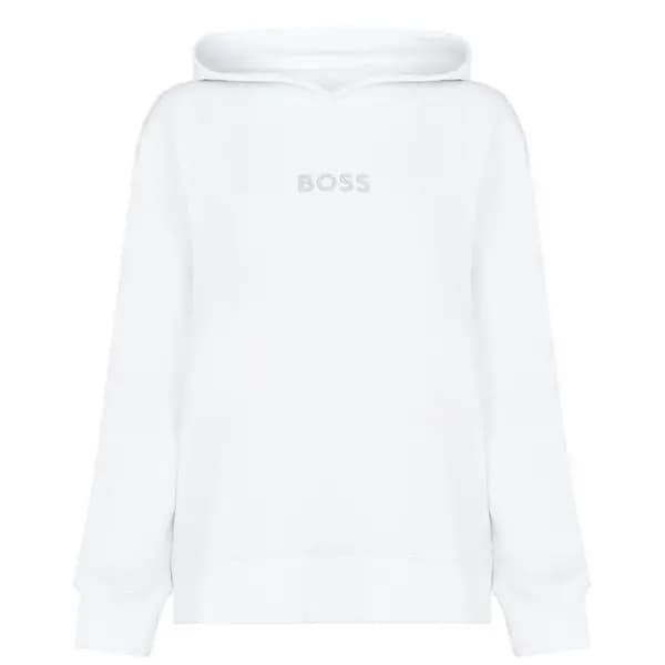 Boss Diamante Logo OTH Hoodie - White 6