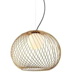 Netlighting Modern Hanging Pendant Golden 1 Light with White Shade, E27 - ITLMDM