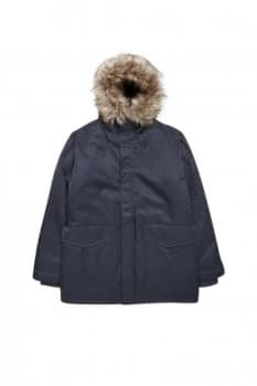 Mens French Connection Bystander Nylon Parka Jacket Blue