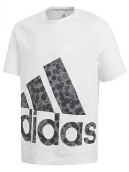Adidas Youth Boxy T-Shirt - White/Grey
