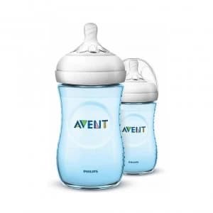 Philips Avent Natural Baby Bottles 260ml (Blue Twin Pack)