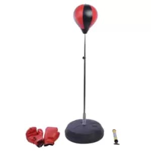 Homcom Adjust Kids Training Boxing Punching Ball Bag Boxing Punching W/ Gloves