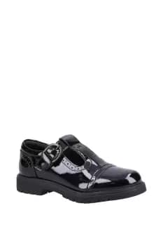 Hush Puppies Black Paloma Junior Patent Leather School Shoe