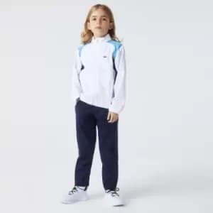 Boys' Lacoste SPORT Colour-block Tennis Tracksuit Size 10 yrs White / Blue / Navy Blue / Purple