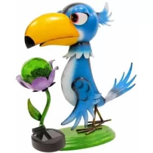 Metal Animal Lights / Solar Powered LEDs / Weatherproof Statues / Garden Decorations / Patio Ornaments (Toucan) - Gardenkraft