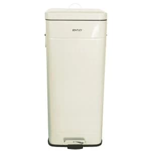 Charles Bentley Retro Trash 30L Pedal Bin - Cream