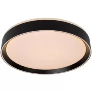 Lucide NURIA - Flush Ceiling Light - Ø40cm - LED Dim. - 1x24W 2700K - 3 StepDim - Black