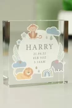 Personalised Safari Animals Crystal Token