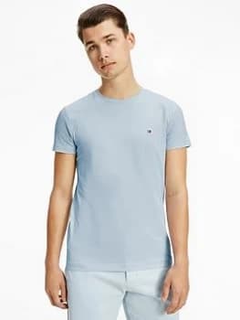 Tommy Hilfiger Stretch Slim Fit T-Shirt - Breezy Blue, Breezy Blue, Size 2XL, Men