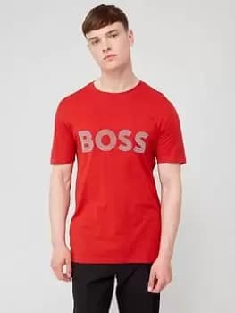 BOSS Rete Regular Fit T-Shirt - Red, Bright Red, Size L, Men