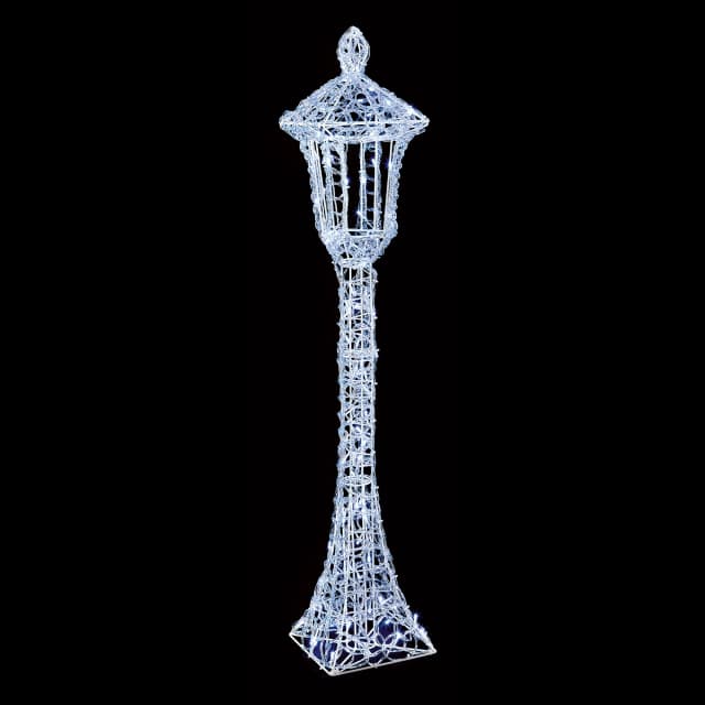 Premier Decorations Premier 120 White LED Soft Acrylic Lampost 1.2m Metal/Plastic