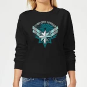 Captain Marvel Starforce Warrior Womens Sweatshirt - Black