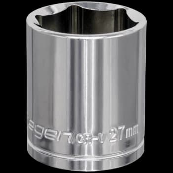 Siegen 1/2" Drive Hexagon WallDrive Socket Metric 1/2" 27mm
