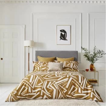 Harlequin Transverse 200TC Cotton Duvet Cover - Yellow