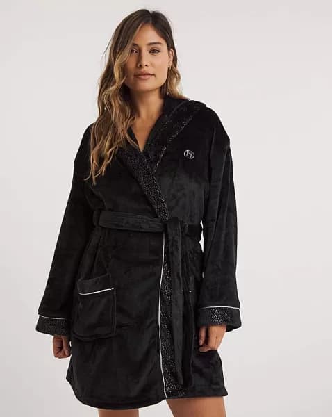 Ann Summers Signature Sparkle Robe Black
