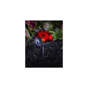 Led Solar Powered Ladybird or Bee, Triple Pack Stake Light, Ladybug or Bee Garden Lighting Outdoor Pathway Driveway Fairy Garden Decoration Ornament