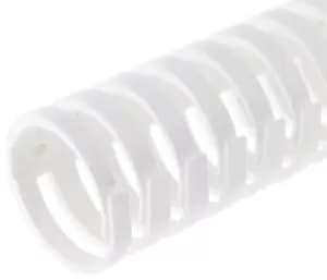 HellermannTyton White Slotted Flexible Panel Trunking - Flexible Slot, W45mm x D48mm, L0.5m, Plastic