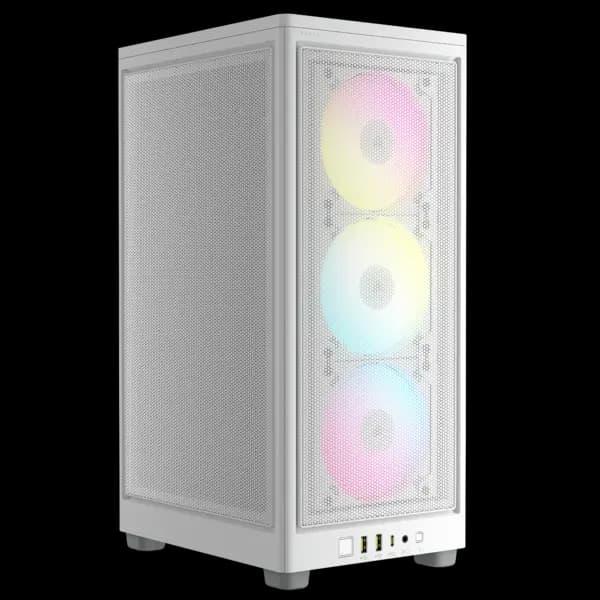 CORSAIR iCUE 2000D RGB AIRFLOW Mini-ITX Case - White - CC-9011247-WW