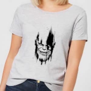 Marvel Avengers Infinity War Thanos Face Womens T-Shirt - Grey - 3XL