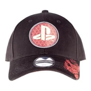 Sony Playstation Biker Japanese Logo Bow Cap Unisex - Black