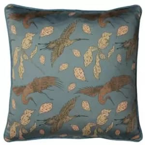 Harper Square Cushion Cover (One Size) (Slate Blue) - Slate Blue - Paoletti