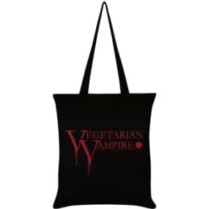 Grindstore Vegetarian Vampire Tote Bag (One Size) (Black/Red) - Black/Red