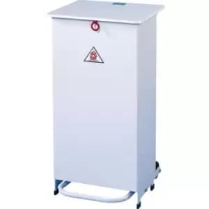 Trojan Bins - White Sack Holder Waste Pedal Bins 70 Litre