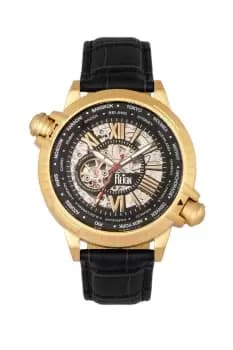 Thanos Automatic Leather-Band Watch