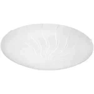 Eglo - Margitta LED Patterned Glass Flush Ceiling Light White