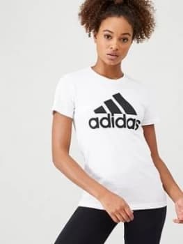 adidas BOS Tee - White, Size L, Women