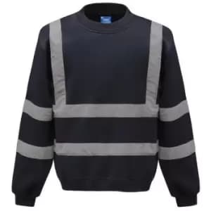 Yoko Unisex Adult Hi-Vis Sweatshirt (L) (Navy) - Navy