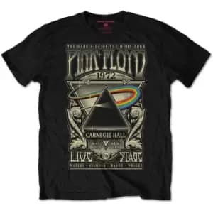 Pink Floyd - Carnegie Hall Poster Unisex X-Small T-Shirt - Black