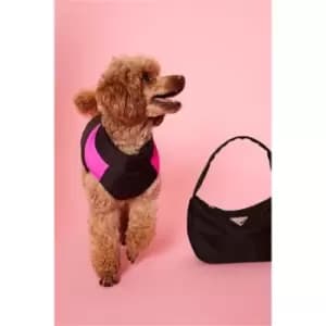 I Saw It First Pink Colour Block Panel Zip Dog Jacket - Pink