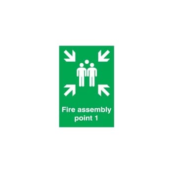 Fire Assembly Point Rigid PVC Sign - 420 X 594MM